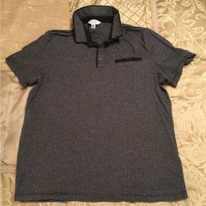 Calvin Klein men’s short sleeve shirt classic fit black and gray size la…